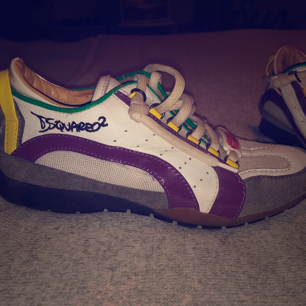 D-squared leather sneakers